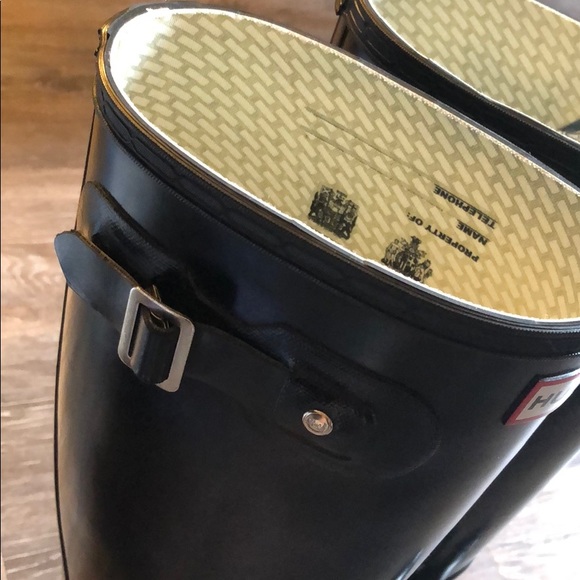 HUNTER Black original glass tall rain boots - Picture 3 of 4